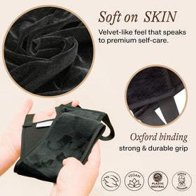 Beauty by Earth applicator in use applying self-tanner across the back evenly