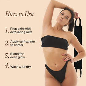 Beauty by Earth applicator rinsed under water for easy cleaning and reuse