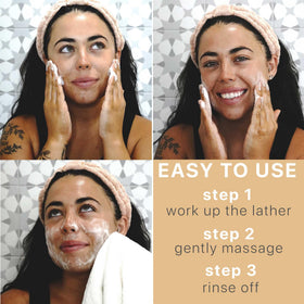Beauty by Earth bar held in hand showing real size and easy travel benefit