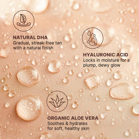 Beauty by Earth before and after face comparison showing gradual bronze