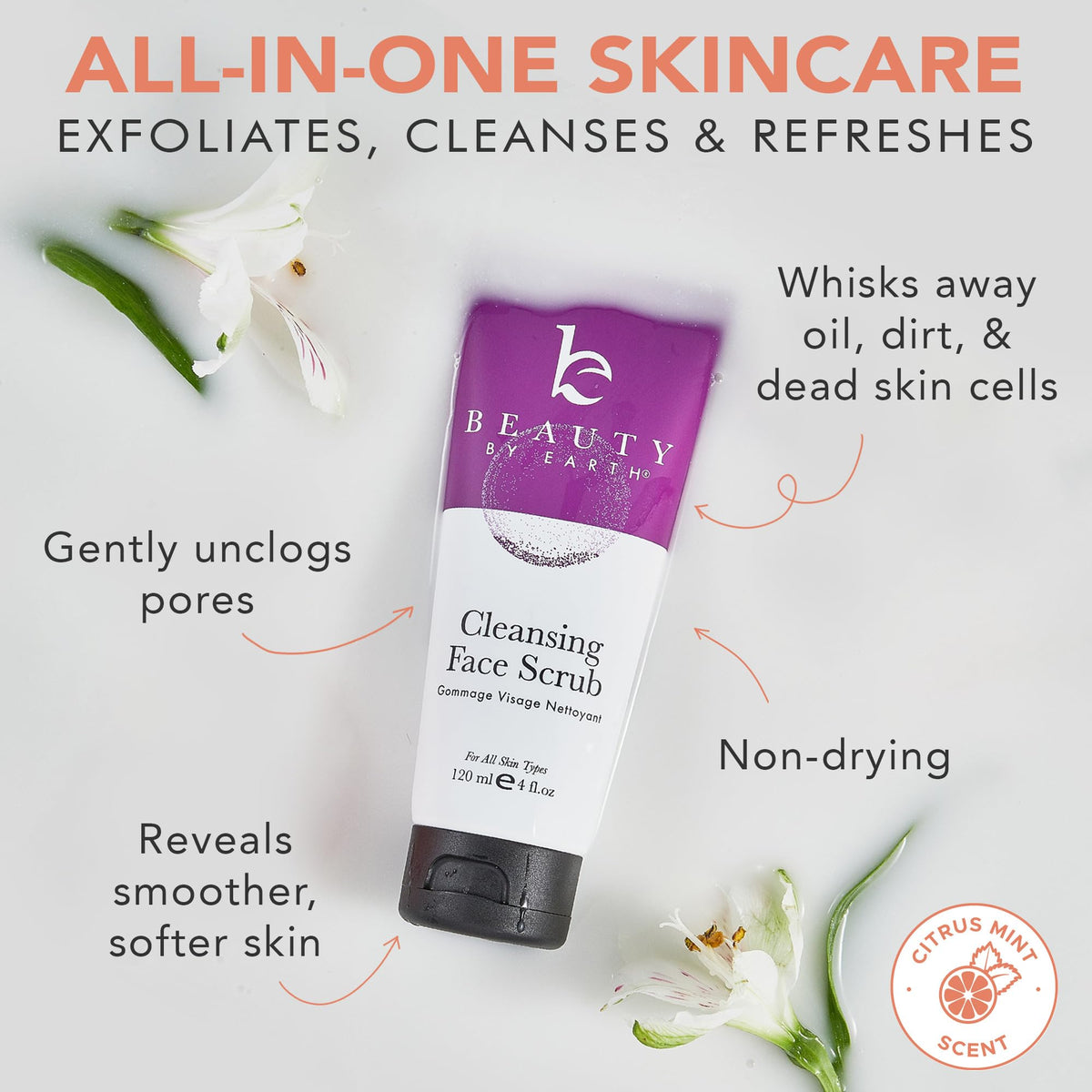 Beauty by Earth before and after skin texture improvement visible and refined