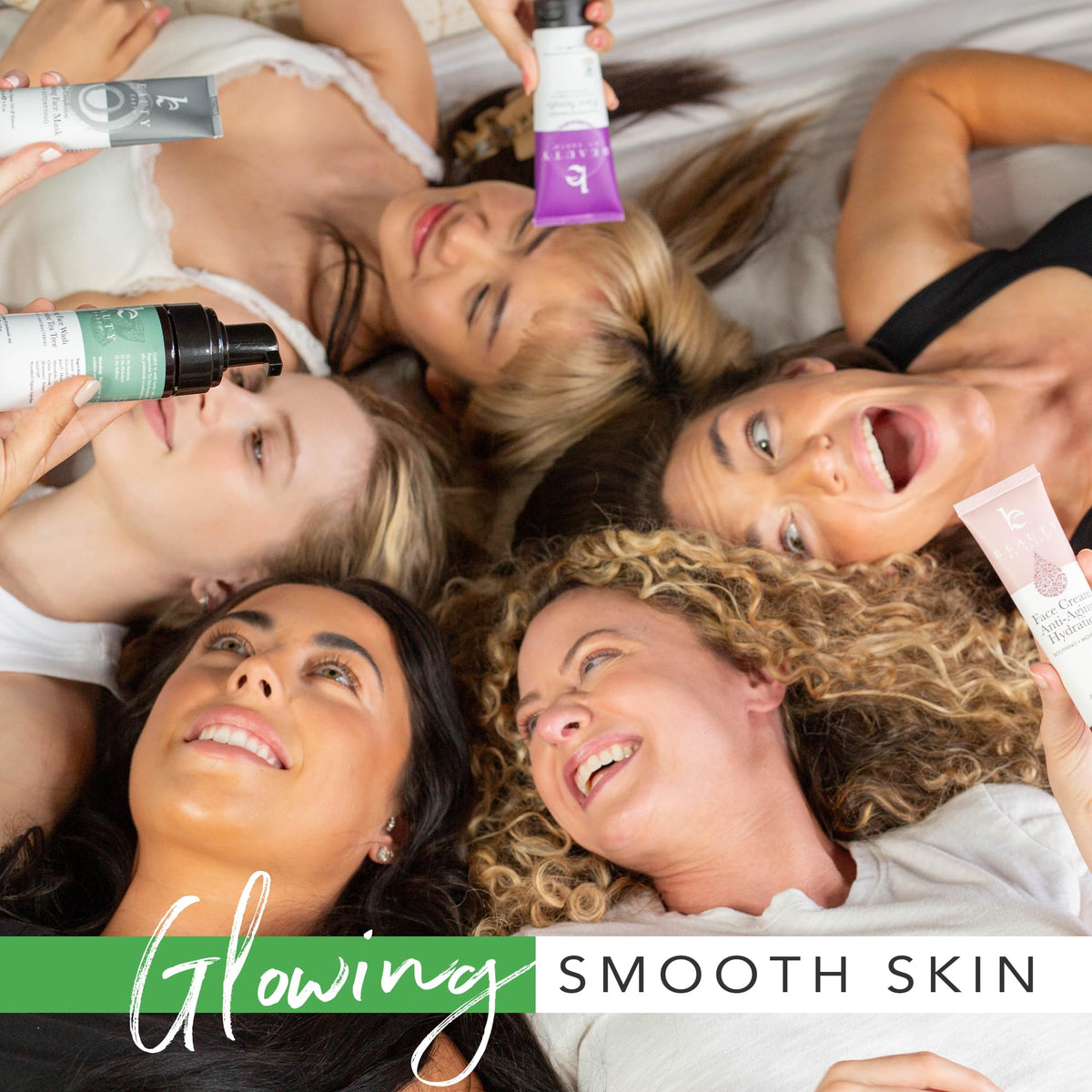 Beauty by Earth before and after texture comparison showing refined skin surface benefit
