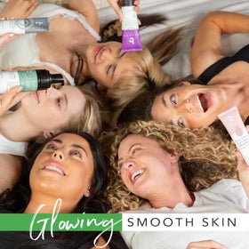 Beauty by Earth before and after texture comparison showing refined skin surface benefit