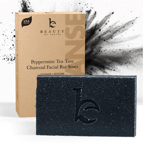 Beauty by Earth charcoal bar front packaging showing natural ingredients and benefits