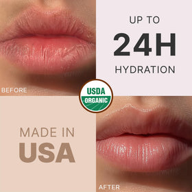 Beauty by Earth closed tube held shows size and easy portability benefit