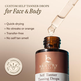 Beauty by Earth drops mixed into moisturizer demonstrating customizable glow benefit