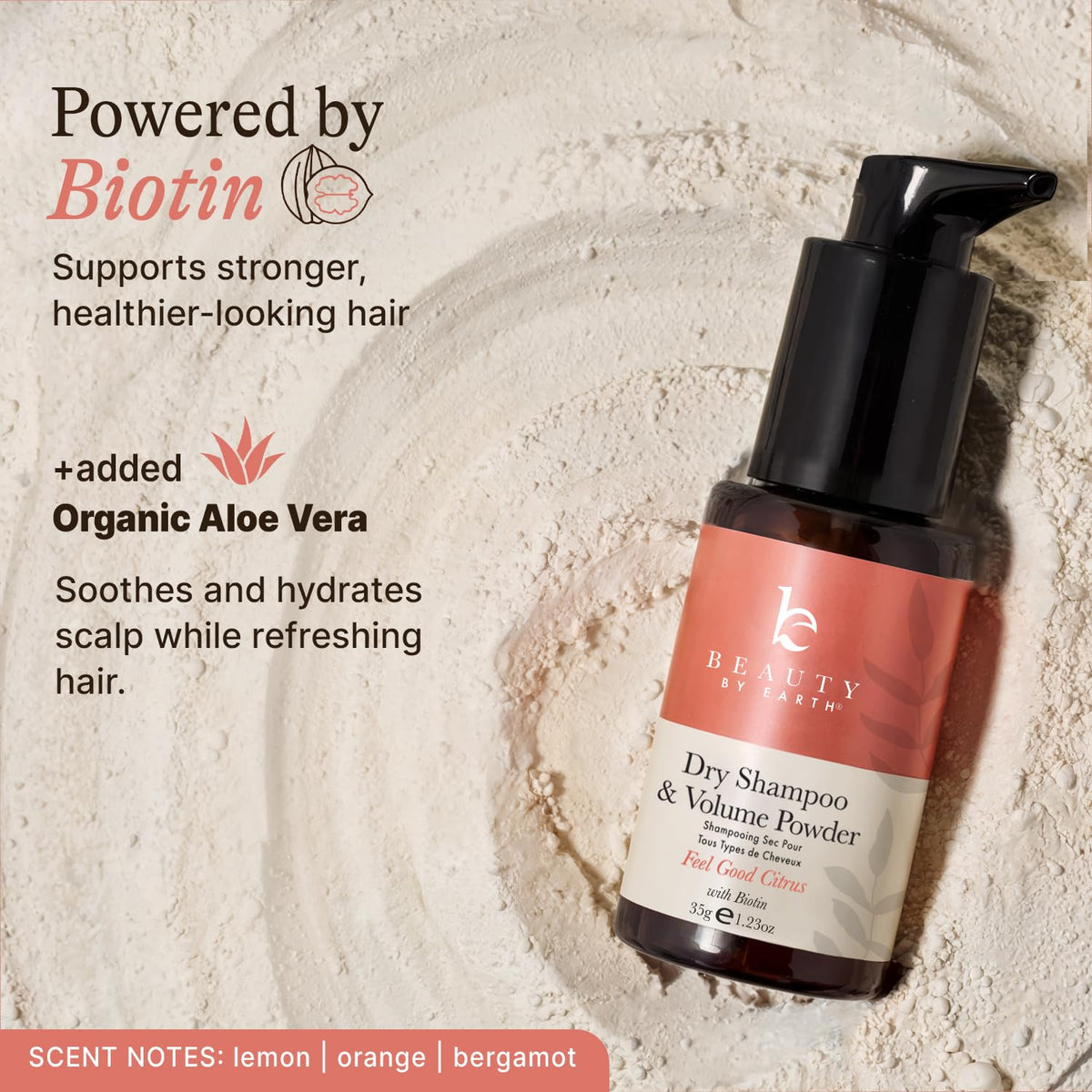 Beauty by Earth label close-up showing natural ingredients and ingredient clarity
