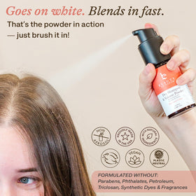 Beauty by Earth product next to travel items highlighting portable convenience