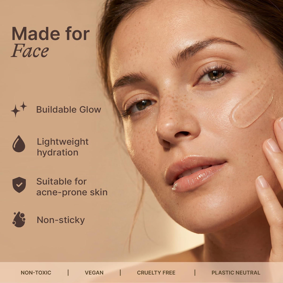 Beauty by Earth applied on hand demonstrating even blend and streak-free finish