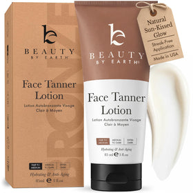 Beauty by Earth front packaging showing bottle and branding, promotes natural glow