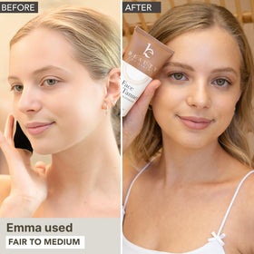 Beauty by Earth close-up of lotion texture, illustrates smooth blendability benefit