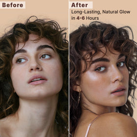 Beauty by Earth fine mist being sprayed demonstrating even coverage and quick application benefit