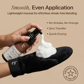 Beauty by Earth foam texture close-up displaying lightweight, blendable mousse