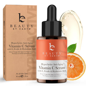Beauty by Earth front bottle showing packaging and clean ingredients benefit