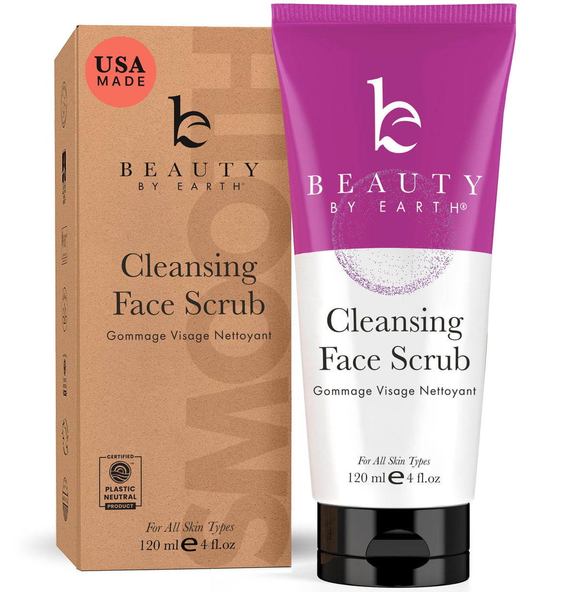 Beauty by Earth front packaging showing clean label and natural benefits