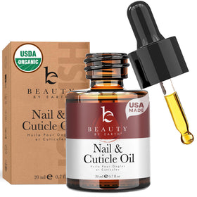 Beauty by Earth front packaging showing bottle and label, highlights natural ingredients benefit