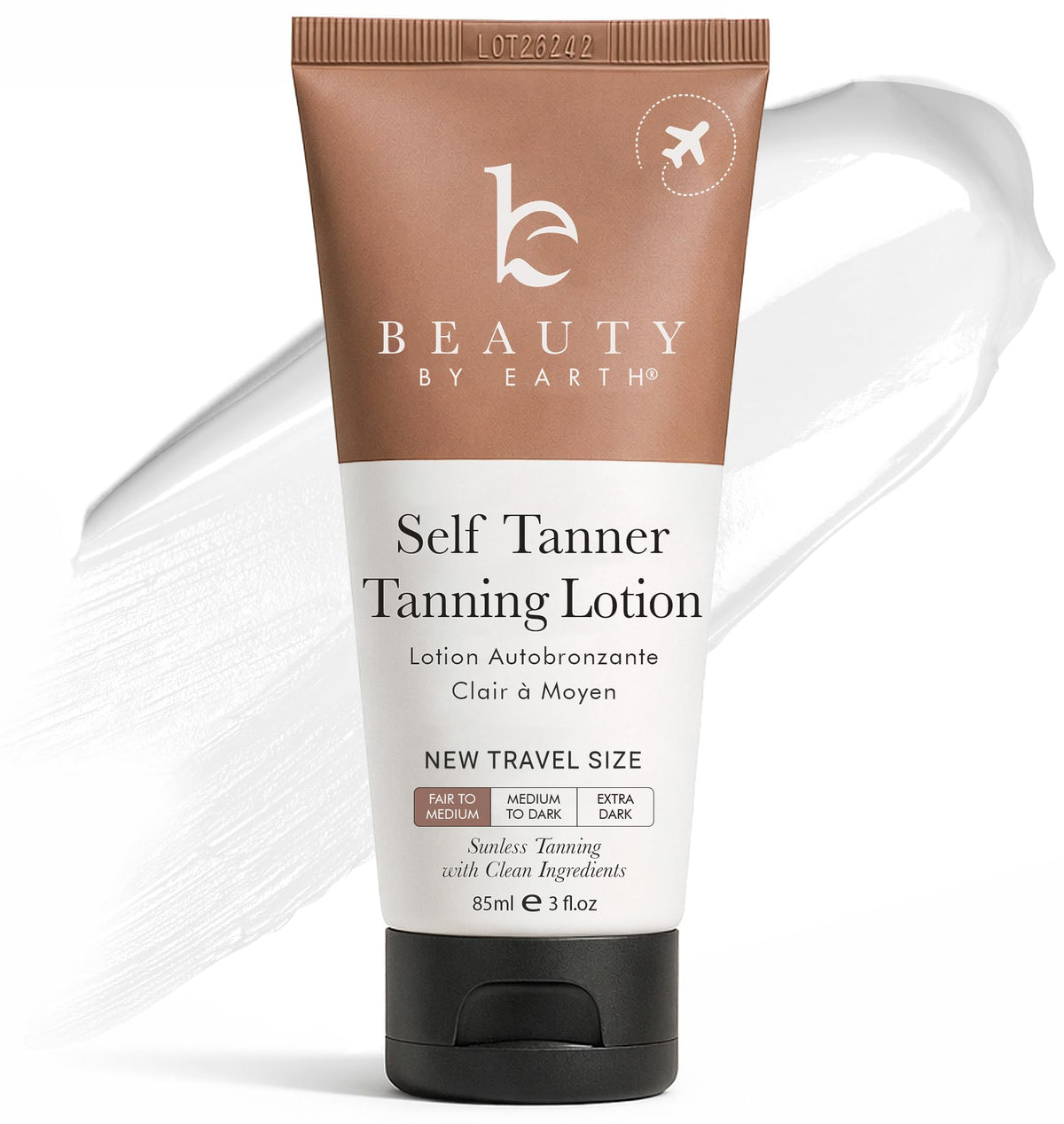 Beauty by Earth front packaging travel size shows compact convenience and clean formula