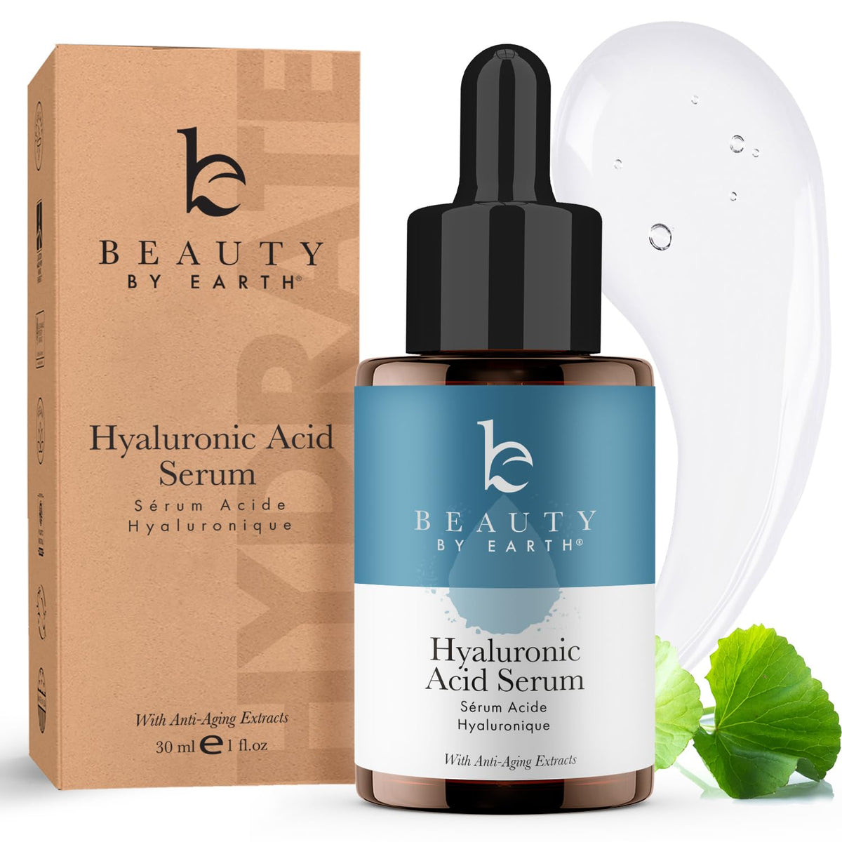 Beauty by Earth front packaging showing clean organic branding and hydrating benefit