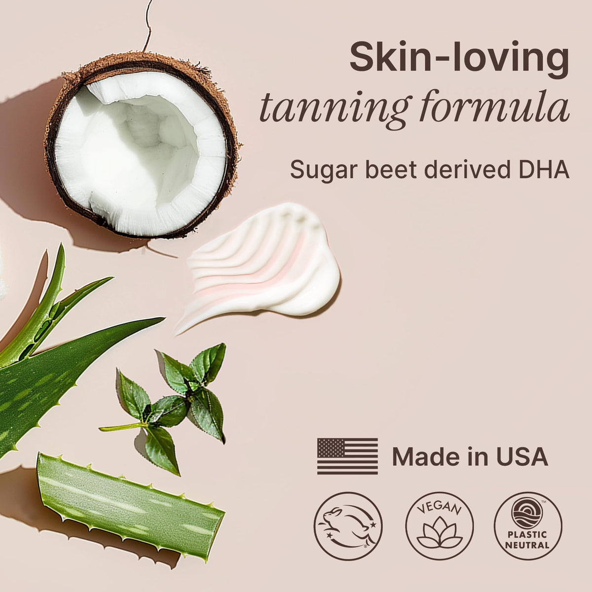Beauty by Earth ingredient label closeup showing organic aloe and shea butter benefits
