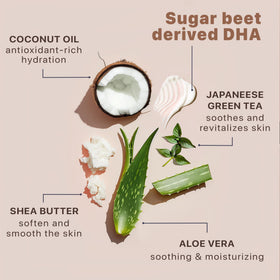 Beauty by Earth ingredients label highlighting organic aloe and shea