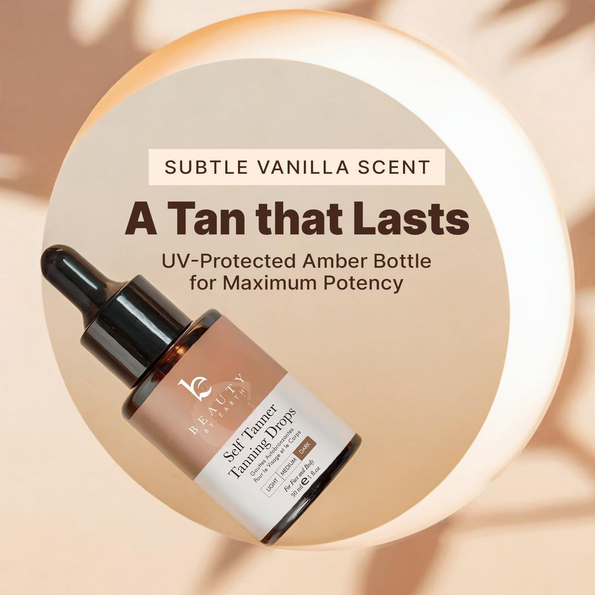 Beauty by Earth ingredients label with organic components and transparency