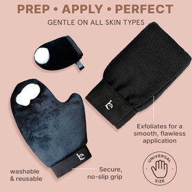 Beauty by Earth kit held in hand to show compact size and travel benefit