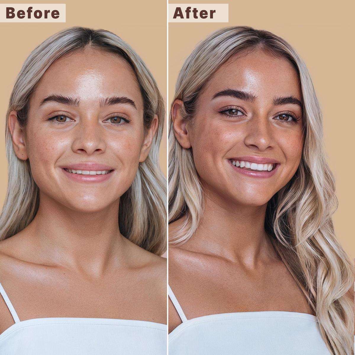 Beauty by Earth label and ingredients list clear shot showing natural organic-forward components benefit