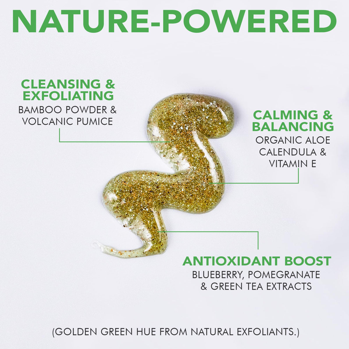 Beauty by Earth label and ingredients detail highlighting organic components benefit