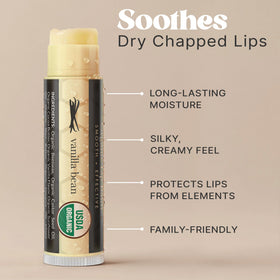 Beauty by Earth open tube revealing balm tip for easy, mess-free application