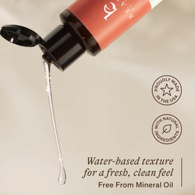 Beauty by Earth on cotton pad demonstrating easy makeup lift