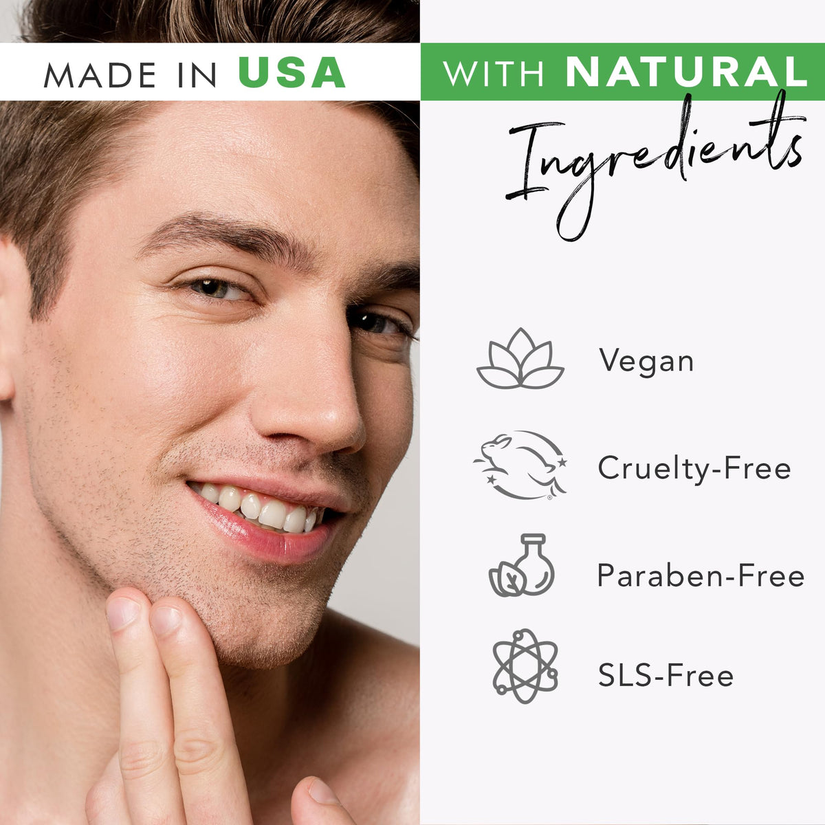 Beauty by Earth pump application on fingers demonstrating easy dispensing and controlled use benefit