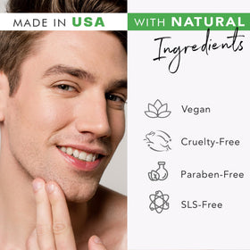 Beauty by Earth pump application on fingers demonstrating easy dispensing and controlled use benefit