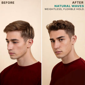 Beauty by Earth applied to hair delivering tousled beach waves and noticeable volume
