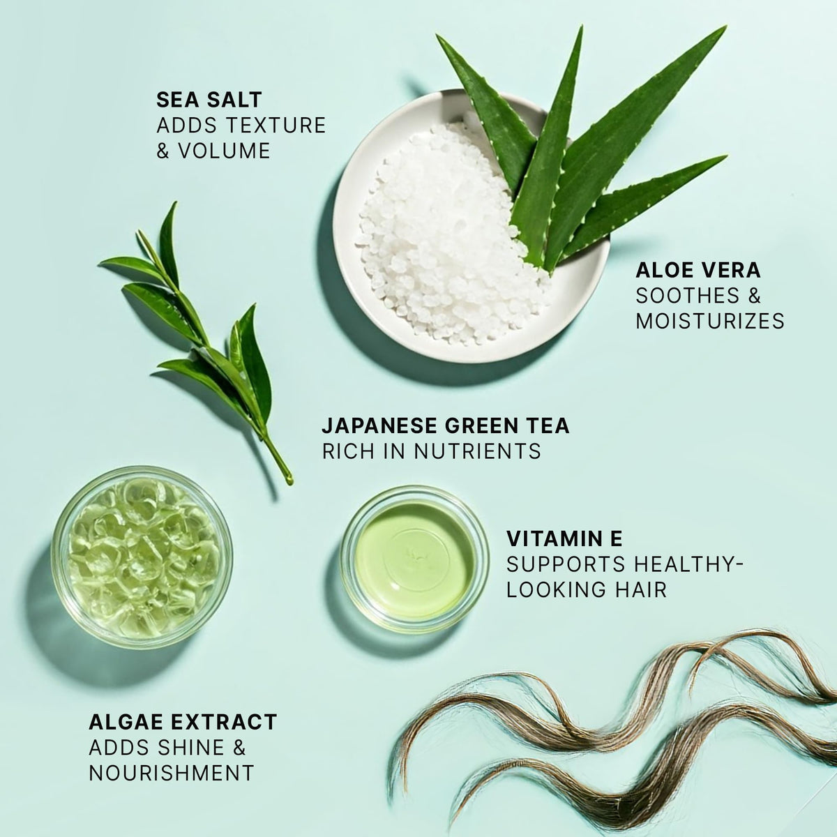 Beauty by Earth ingredient label close-up highlighting organic aloe and clean formula benefits