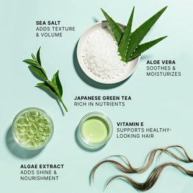Beauty by Earth ingredient label close-up highlighting organic aloe and clean formula benefits