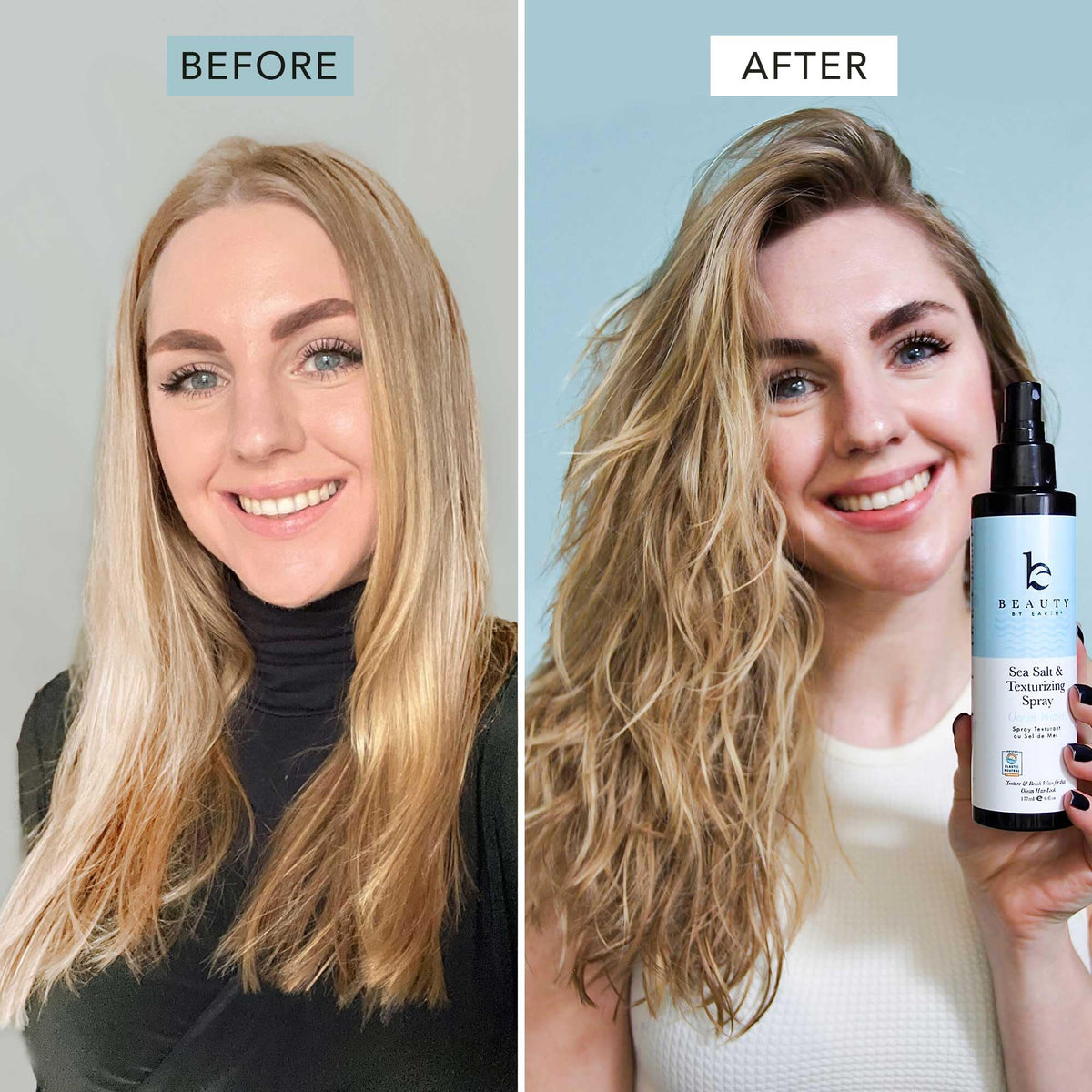 Beauty by Earth fine-mist spray close-up demonstrating even coverage and lightweight texture