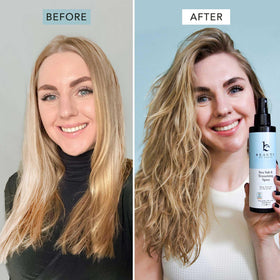 Beauty by Earth fine-mist spray close-up demonstrating even coverage and lightweight texture
