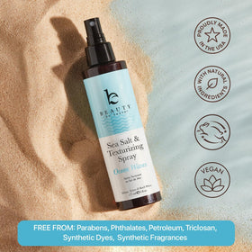 Beauty by Earth next to ruler showing 6oz size for accurate scale and travel-friendly benefit