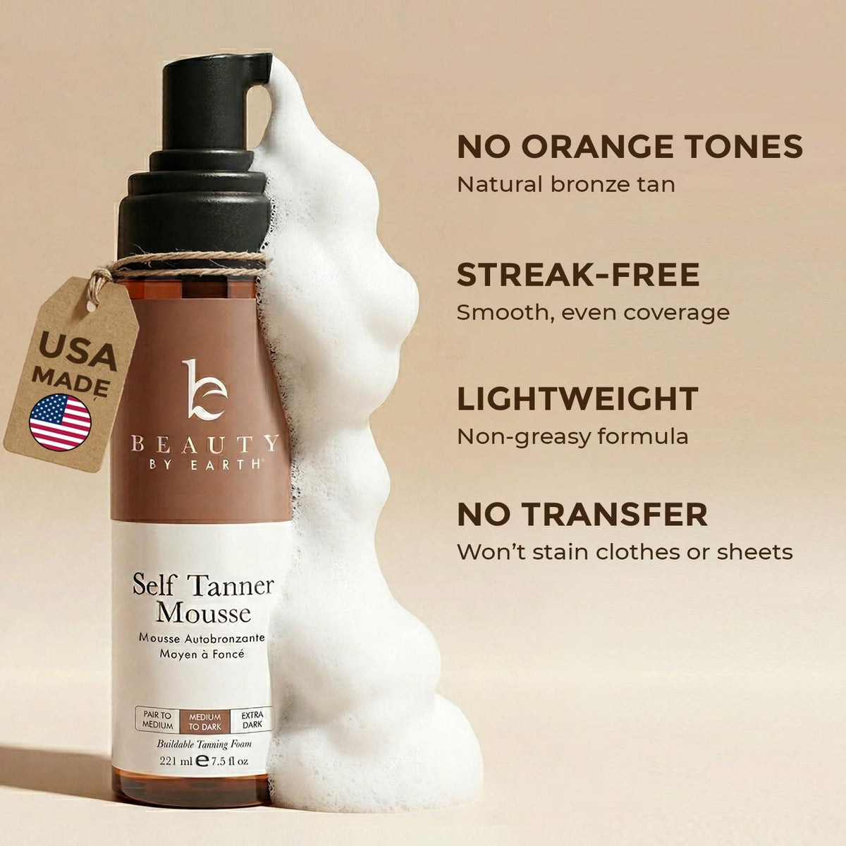 Beauty by Earth ingredient label close-up highlighting natural ingredients