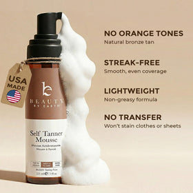 Beauty by Earth ingredient label close-up highlighting natural ingredients