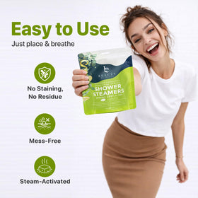 Beauty by Earth steamer partially dissolving under shower steam without residue