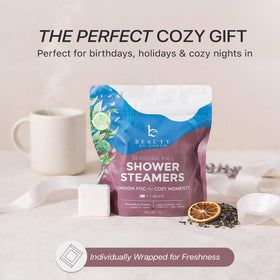 Beauty by Earth product label close-up highlighting USA-made ingredients and scent
