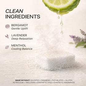 Beauty by Earth stacked shower steamers demonstrating set quantity and presentation