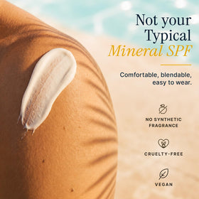 Beauty by Earth family at beach using sunscreen for family-safe sun protection benefit