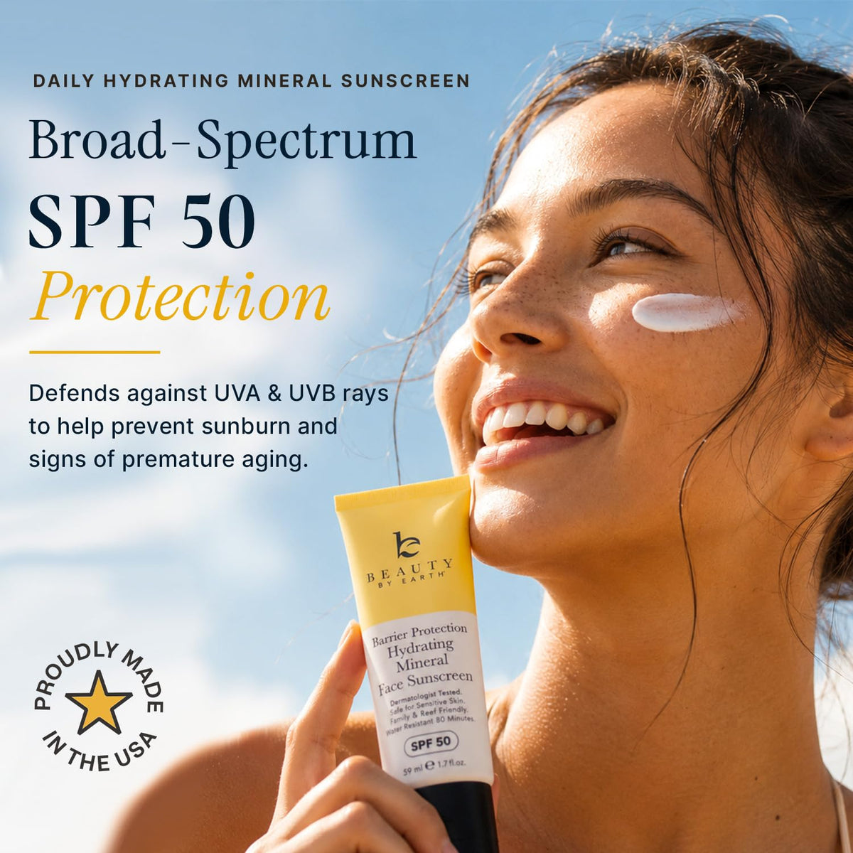 Beauty by Earth creamy texture close-up demonstrating smooth, hydrating spread