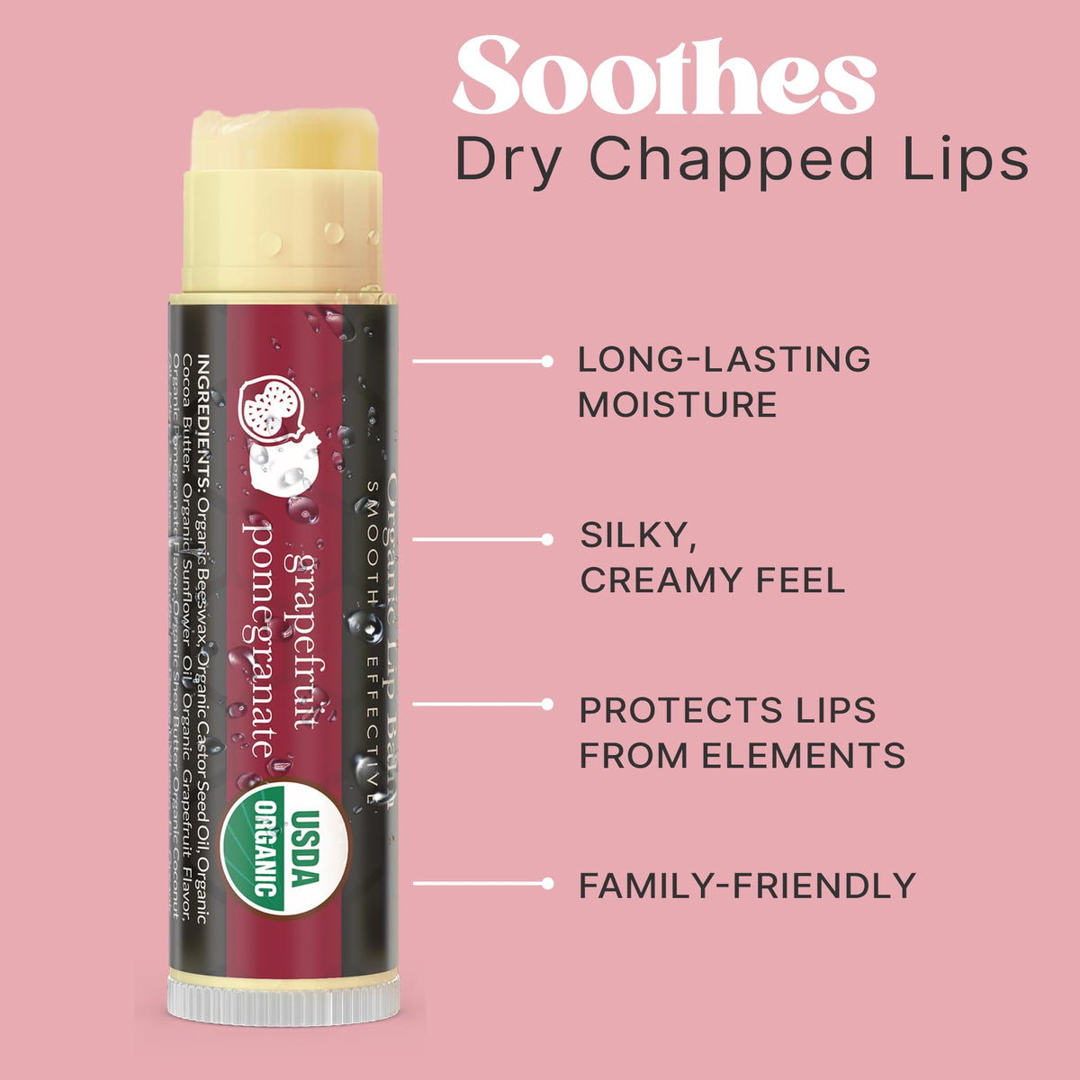 Beauty by Earth tube label detail highlighting organic ingredients and USA-made benefit