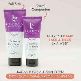 Beauty by Earth tube next to a ruler showing product size and travel friendly
