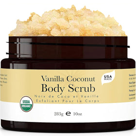 Beauty by Earth jar front showing vanilla coconut label and natural appeal