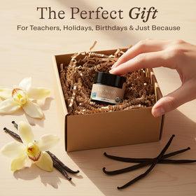 Beauty by Earth label detail with certified organic seal visible