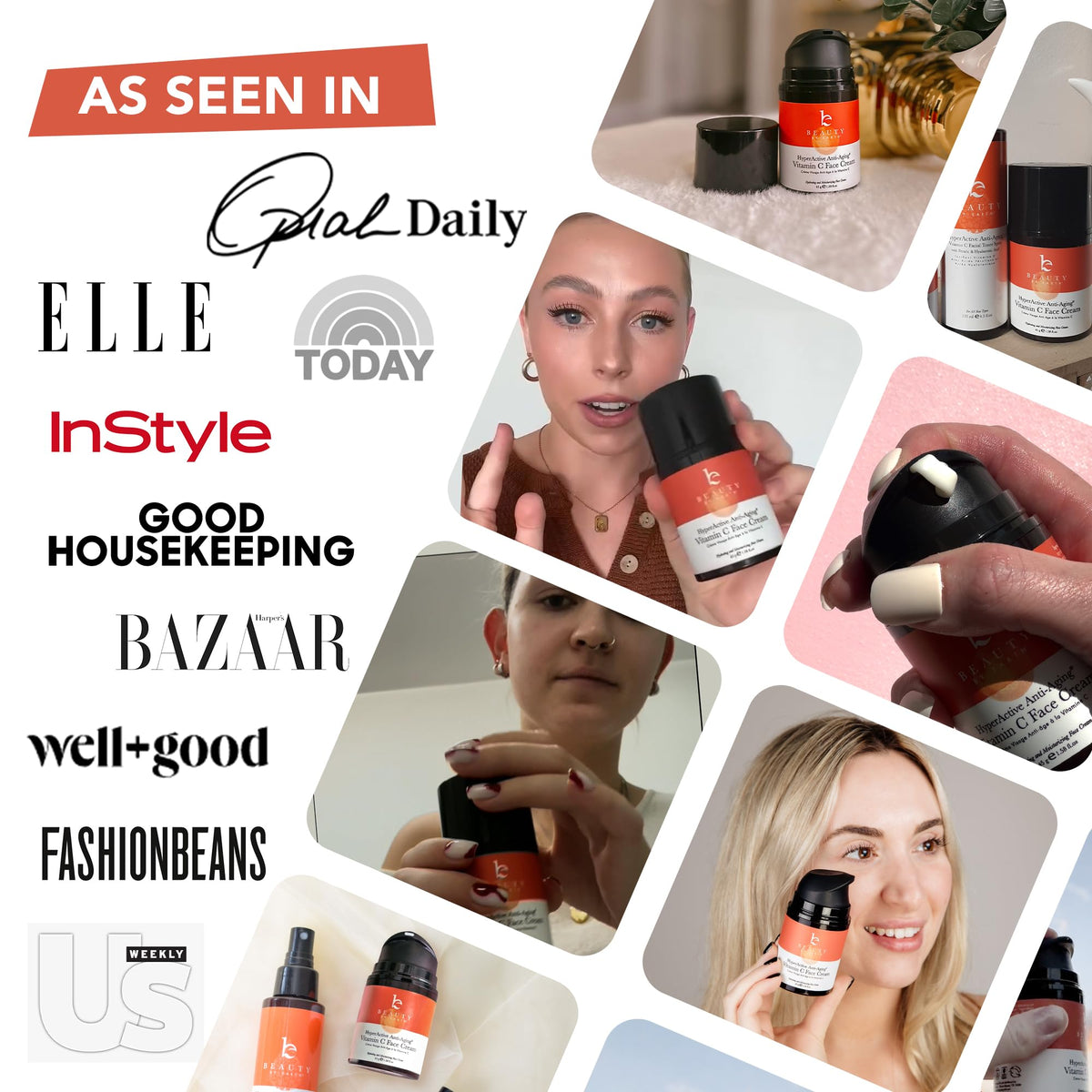 Beauty by Earth cream being dabbed on skin demonstrating non-greasy absorption